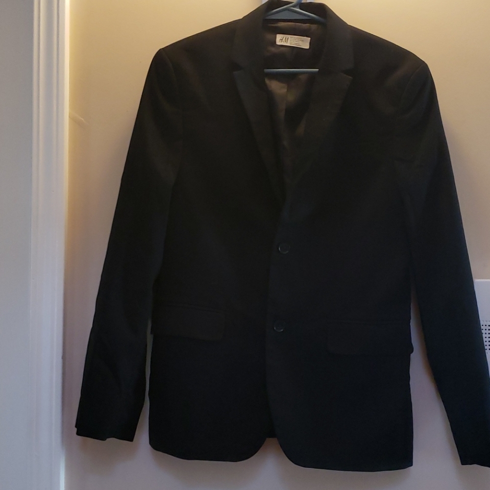 H&M Boys Black Classic Blazer & Suit Vest US13-14Y